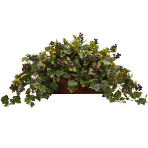 Nearly Natural Grape Leaf Artificial Plant in Decorative Planter - 1 of 1