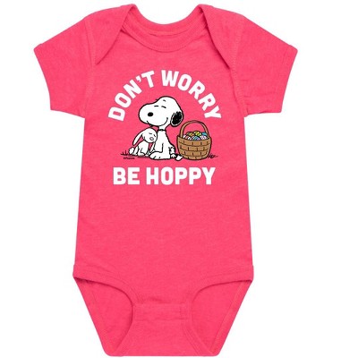 Boys' Peanuts Don't Worry Hoppy  - Heather Hot Pink - 6 Months