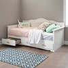 South Shore Twin Tiara Kids' Daybed with Storage Pure White - 3 of 4