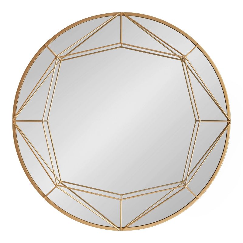 30&#34; Keyleigh Round Wall Mirror Gold - Kate &#38; Laurel All Things Decor, 3 of 7