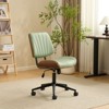 Karl Home | PU Trapezoid Curved Back Swivel Office Chair - 3 of 4