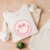 Simply Sage Market S.W.Smiley Floral Smiley Face Lightweight Garment Dyed Sweatshirt - 3 of 4