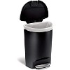 50 Liter / 13 Gallon Semi-Round Kitchen Step Trash Can with Secure Slide Lock - 2 of 4