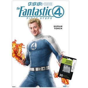 Trends International Marvel Fantastic Four: First Steps (2025) - Human Torch Feature Series Unframed Wall Poster Prints - 1 of 4