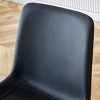SEVOBAL Dining Chairs Set of 4 Modern Black Faux Leather Backrest Cushion Chairs with Black Metal Legs for Dining Room, Black, 19.6"*18.5"*32.6" - 4 of 4