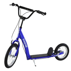 NAYSAYE Youth Scooter Kick Scooter for Kids 5+ with Adjustable Handlebar 16" Front and 12" Rear Dual Brakes Inflatable Wheels - 1 of 4