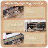 63'' Mid Century TV Stand with 2 Cabinets & Open Compartments, Entertainment Center for TVs up to 70'', Television Console for Home Theatre - 3 of 4
