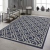 Modern Rug Turkish Style.Washable,Non-Slip, Light Weight Carpet Stain-Resistant,Breathable,Easy to Clean Sturdy Design for Garden,Lawn Blue 4 * 5'3" - 2 of 4