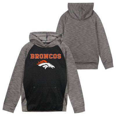 Nfl Denver Broncos Men's Gray Full Back Run Long Sleeve Lightweight Hooded  Sweatshirt : Target