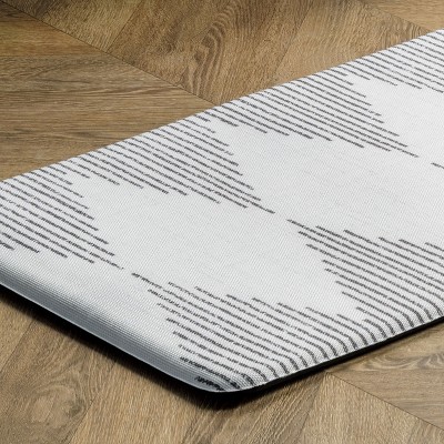 Gray Striped Anti-Fatigue Kitchen Comfort Mat