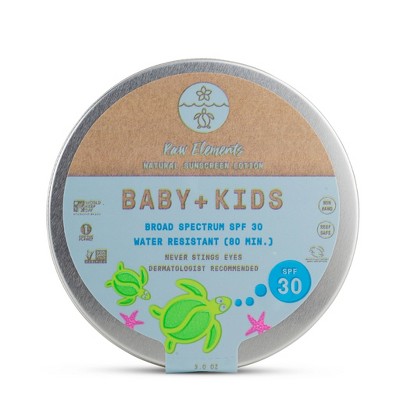 Raw Elements Baby + Kids Mineral Sunscreen Tin - SPF 30+ - 3oz