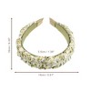 Unique Bargains Women's Floral Ruched Non-slip Faux Pearl Headbands Green 1 Pc - 4 of 4