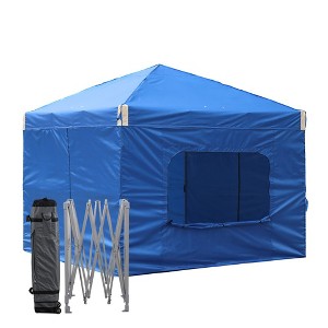 Aoodor Pop Up Canopy Tent, Beach Tent with Removable Mesh Sidewalls, Portable Instant Shade Canopy with Roller Bag - 1 of 4