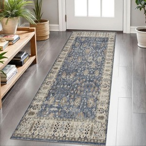 Area Rugs: Washable Non-Slip Vintage Carpet, Soft Low Pile Stain Resistant Rugs for Living Room, Bedroom, Home, Office, Dining Room - 1 of 1