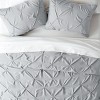 Pintuck Textured  3PC Duvet Cover & Shams Set, Pinch Pleat Design, Ultra Soft, Easy Care - Becky Cameron - 2 of 4