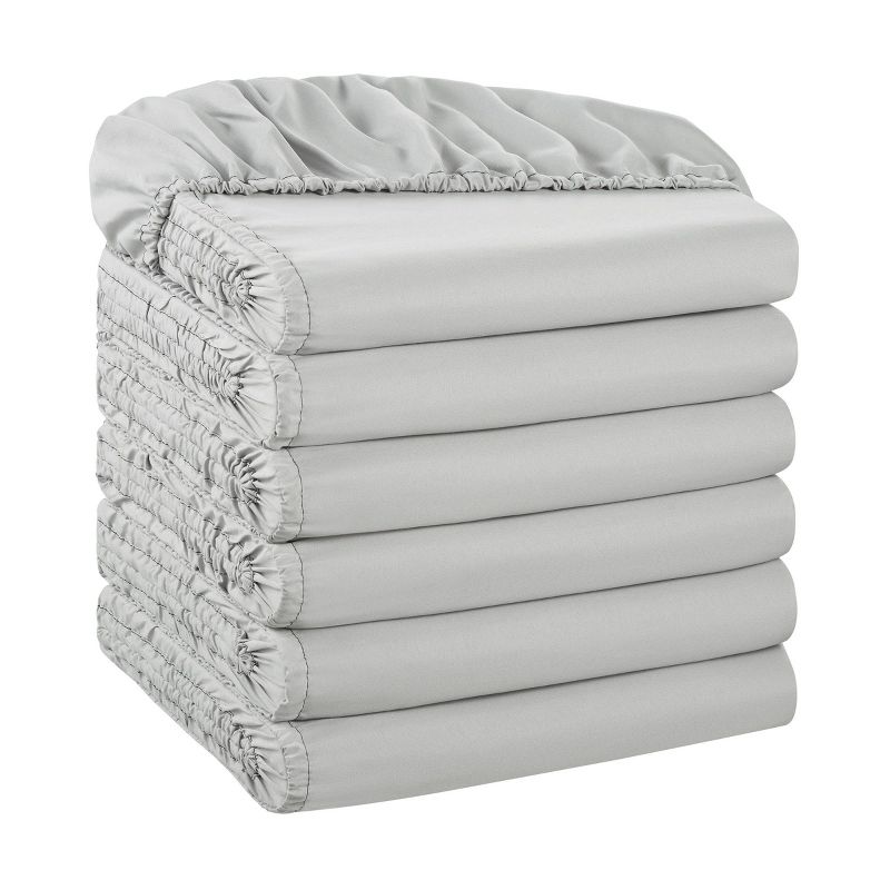 Host & Home Brushed Microfiber Fitted Sheets - Pack of 6, 1 of 12