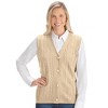 Collections Etc Stylish Cable-Knit Button Front Sweater Vest - 2 of 4