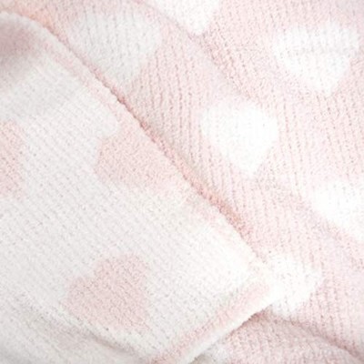 Ultra Soft Pink and White Reversible Chenille Baby Blanket