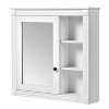 YOOCOZZ Wall Mounted Bathroom Cabinet with Mirror and Storage Organizer-White - 2 of 4