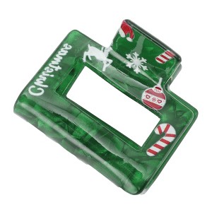 Unique Bargains Christmas Hair Clips Crutch for Christmas 1.97"x1.77"x1.77" Green 1 Pc - 1 of 4