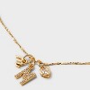 14K Gold Dipped Charm Initial Pendant Necklace - A New Day™ Gold - 4 of 4