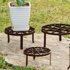 SPI Home Round Nested Plant Stands Set – 12" Cast Iron Decorative Indoor/Outdoor Display Accent, Set of 4 - 4 of 4
