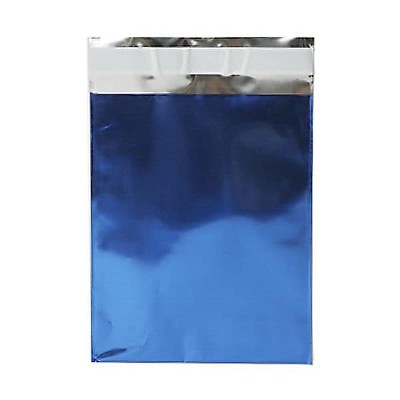 JAM Paper 6.25x7.875 Open End Catalog Foil Envelopes w/Self-Adh Closure Blue 1323271