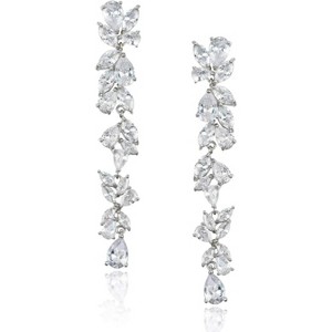 Crystal Chandelier Wedding Earrings: Cubic Zirconia Drop Earrings for Bride & Prom - 1 of 4