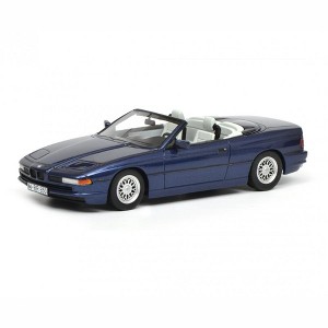 BMW 850i Cabriolet Blue Limited Edition to 500 pieces Worldwide 1/18 Model Car by Schuco - 1 of 3