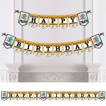 Big Dot of Happiness Set the Pace - Running - Birthday Party Bunting Banner - Birthday Party Decorations - Happy Birthday