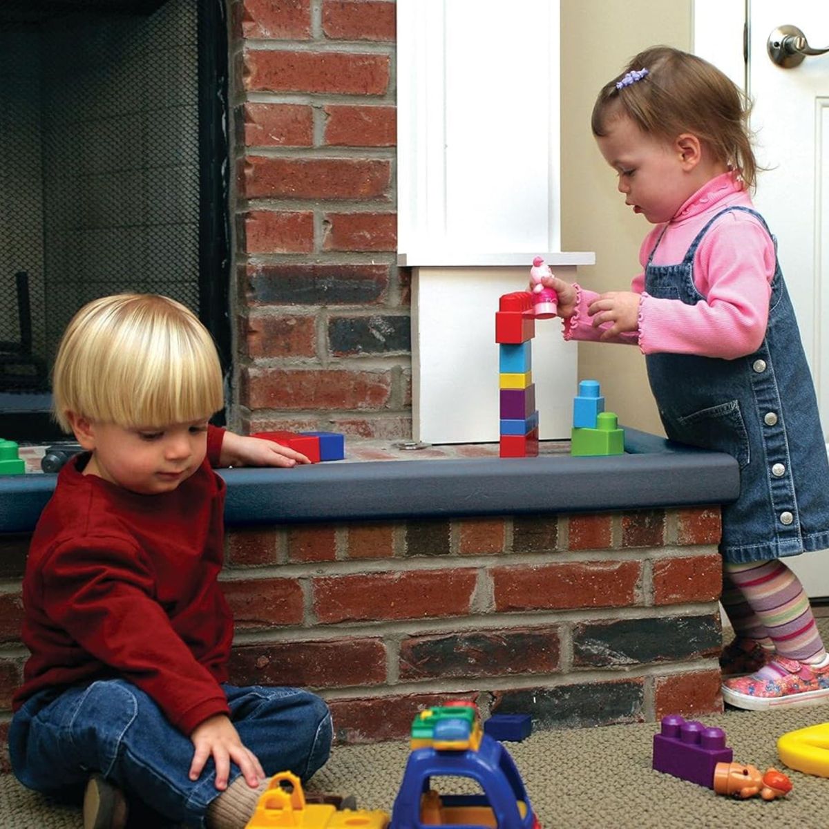 Cardinal Gates KEPK Large Hearth Pad Kit - Fireplace Baby Proofing - Adhesive Backed Fireplace Bumpers for Babies - thumbnail 4