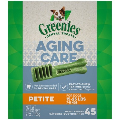 Greenies Aging Care Petite Chicken Dental Dog Treats - 45ct