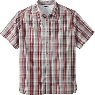 KingSize Short-Sleeve Plaid Sport Shirt