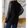 Women's Sequined Sleeve Sweater - Cotton Bleu - 2 of 3