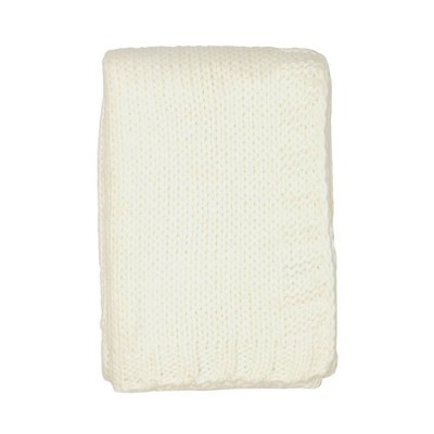 Kimberly Grant Large Gauge Cable Knit Blanket - Ivory