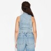 Women's Zip-Up Denim Moto Vest - Wild Fable™ - 3 of 3