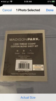 Madison Park Queen 1500 Thread Count Cotton Sheet Set | Seafoam