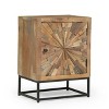 Christopher Knight Home Orem Bohemian Handmade Wooden Nightstand with Metal Legs, Natural/Black - 4 of 4