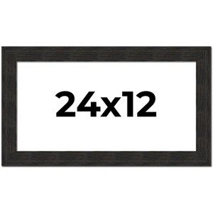 PosterPalooza | Panoramic Contemporary Black Picture Frame - UV Acrylic, Foam Board Backing, Hanging Hardware - 1 of 4