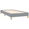 Bed Frame Light Grey Polyester, Plywood, Engineered Wood Twin XL - 4 of 4