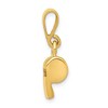 Black Bow Jewelry 14k Yellow Gold 3D Sports Whistle Pendant - 2 of 4