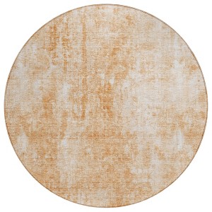 Terra Cotta Copper And Ivory Abstract Washable Indoor Outdoor Area Rug - 1 of 4