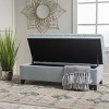 Vynxaria Elegant Multi-Functional Storage Ottoman with Birch Legs£¬Light Blue - 3 of 4