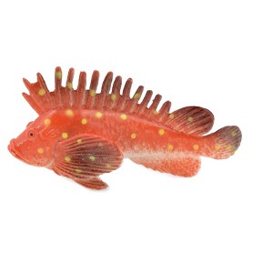 Collectible Wildlife Gifts | Sculpin, Red, Cottidae, Saltwater Fish, Rubber Fish, Hand Painted, Realistic, Model,  Toy, Gift,   2 1/2"    F1128 B163 - 1 of 4