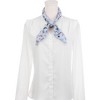 Elerevyo Women's Floral Chiffon Lightweight Skinny Neck Scarf Neckerchief - 2 of 4