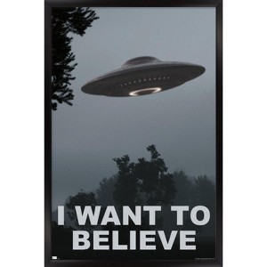 Trends International I Want To Believe Framed Wall Poster Prints - 1 of 4