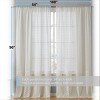 HLC.ME Monaco Decorative Ombre Lace Semi Sheer Light Filtering Rod Pocket Window Treatment Curtain Drapery Panels - Set of 2 - 4 of 4