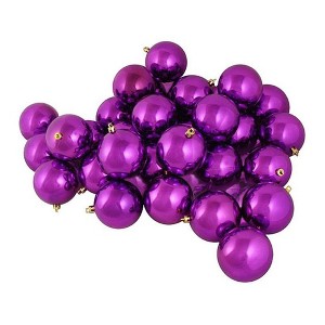 Northlight 60ct Purple Shatterproof Shiny Christmas Ball Ornaments 2.5" (60mm) - 1 of 1