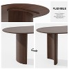 Spassway 67"L*33.5"W Oval Oak Wood Dining Table with Double Pedestal Modern Kitchen Table with Solid Wood Legs for Seats 6 - 2 of 4
