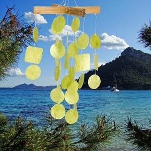 Woodstock Wind Chimes Asli ArtsÃ‚Â® Collection  Mini Capiz Chime  12'' Wind Chime for Outdoor Patio Garden Decor - 1 of 4